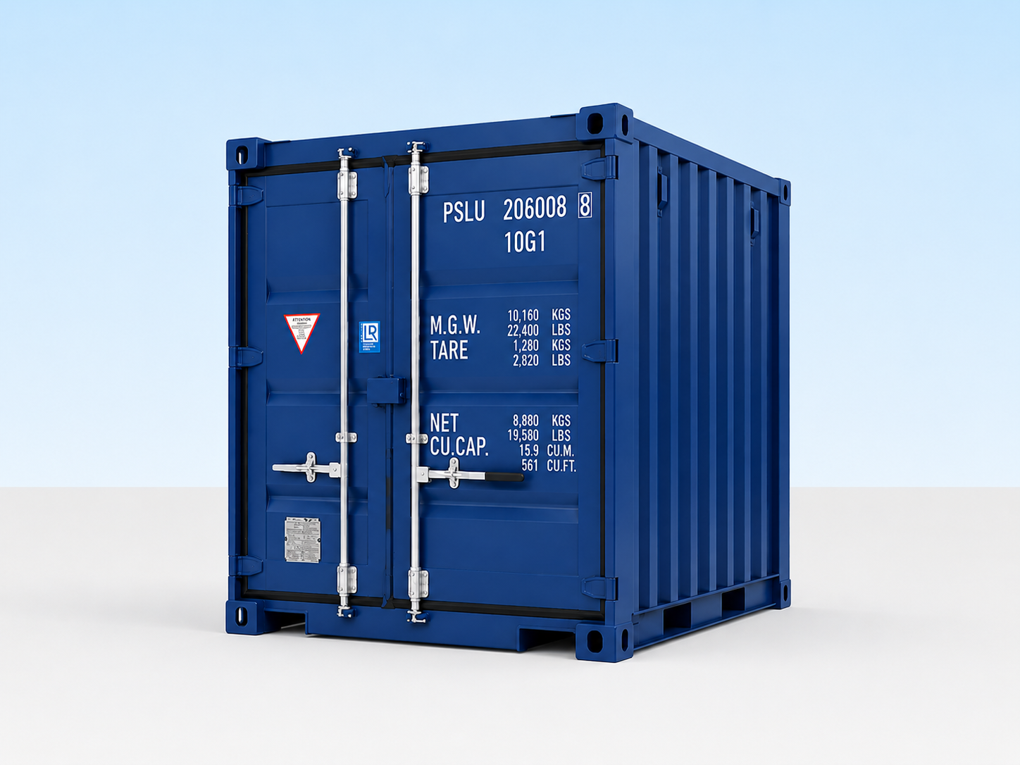 10ft blue shipping container