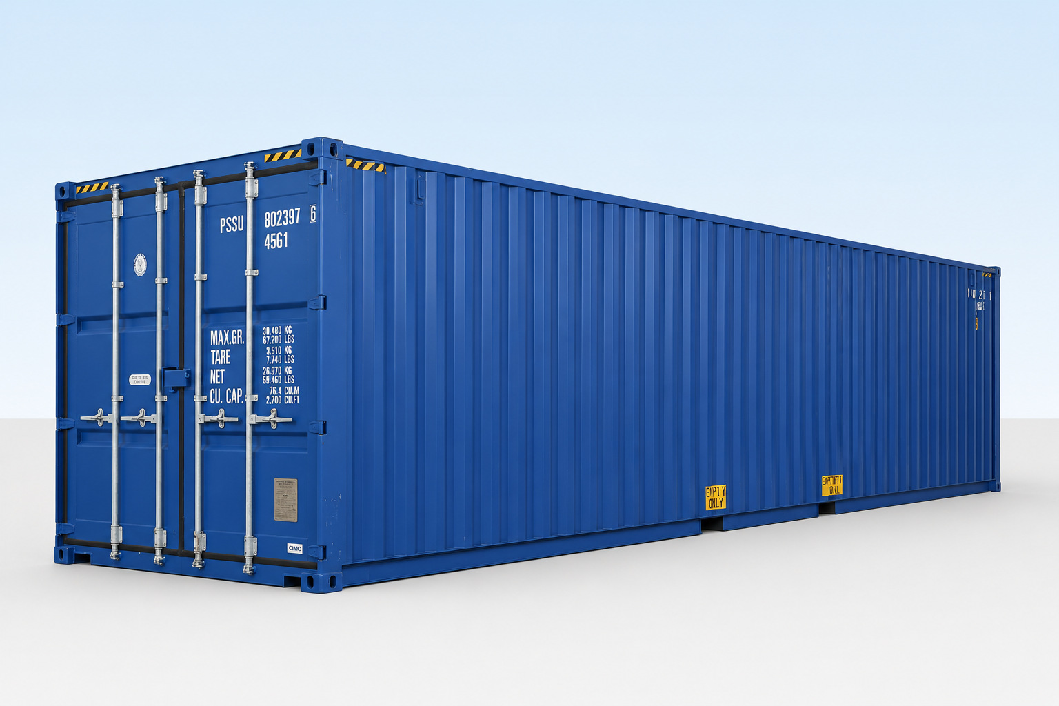 40ft blue shipping container